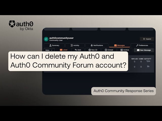 How to Delete Your Auth0 and Auth0 Community Forum Account - Auth0 Support