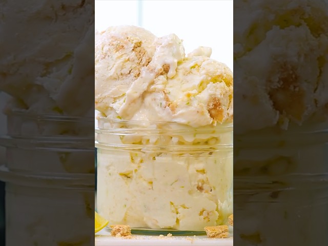 No Churn Key Lime Ice Cream | Summer Recipes #Shorts