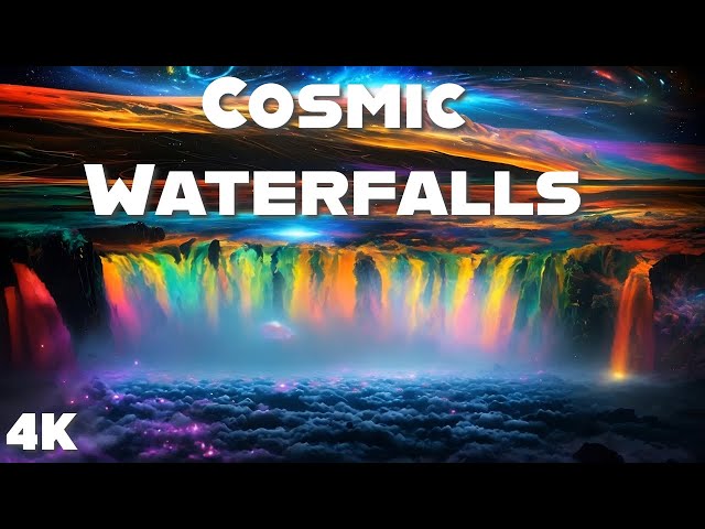Mesmerizing Cosmic Waterfalls | White Noise Soundscape