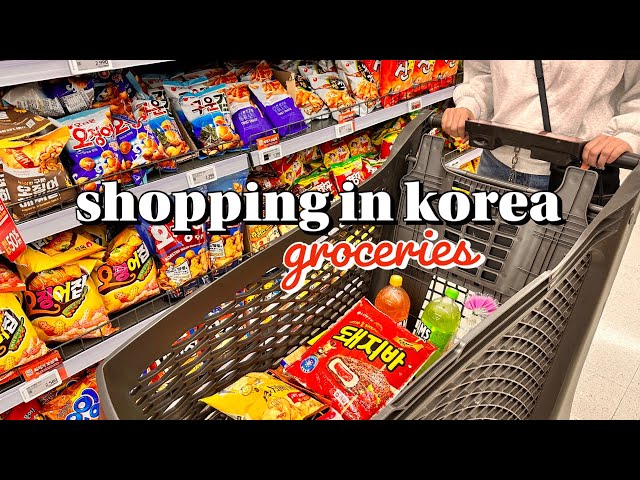 shopping in korea vlog 🇰🇷 groceries haul with prices 🛒 snacks unboxing & cooking 🧑‍🍳