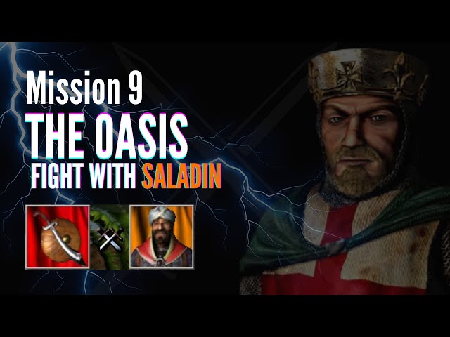 Fight With Saladin | Stronghold Crusader HD | Trail 1st | Mission #09 | The Oasis | Pirsaib Gaming