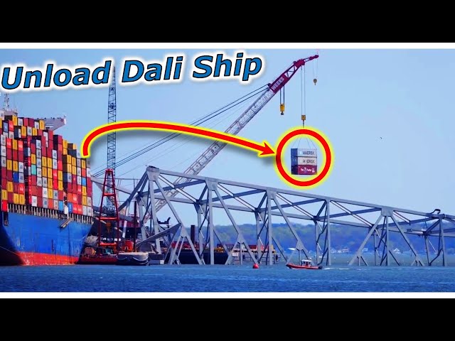 Channel Clearing, Unload MV Dali Ship | Baltimore Bridge Collapse