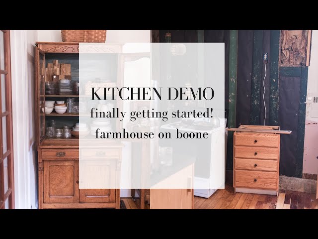 Kitchen DEMO! Farmhouse Restoration Kitchen