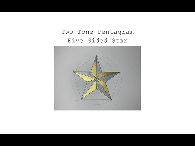 Two Tone Pentagram - Five Sided Star