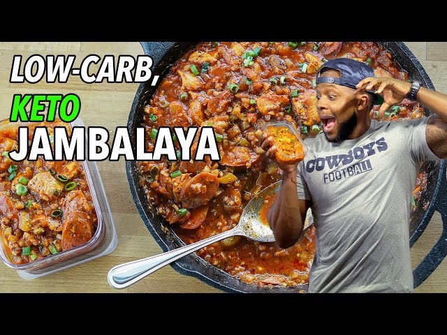 Low-Carb Keto Jambalaya Recipe  /  Jambalaya Baja en Carbos