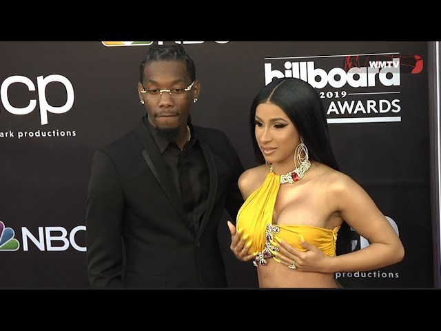 Cardi B and Offset arrive at 2019 Billboard Music Awards Red carpet