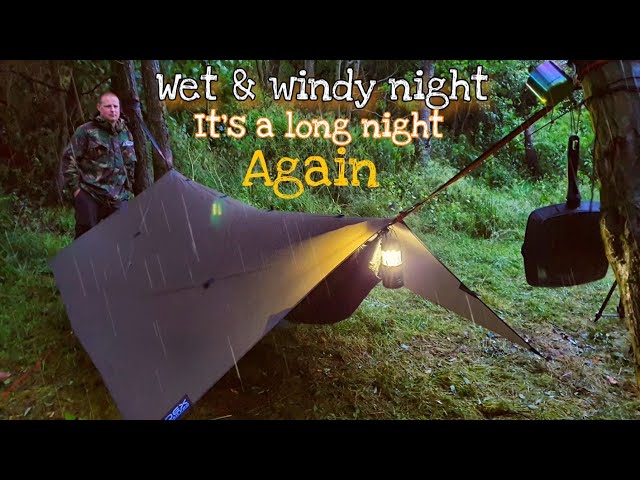 Hammock & tarp wild woodland camping in heavy rain Snugpak hammock cocoon and snugpak jungle hammock