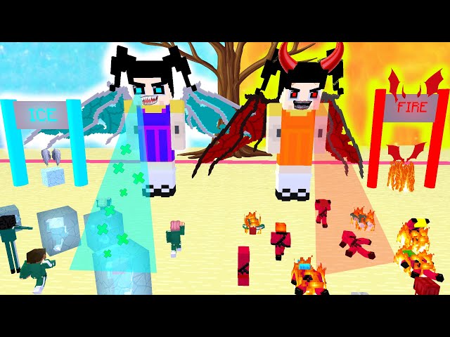 Monster School : Squid Game Doll Hot and Cold w\ Baby Zombie - Minecraft Animation