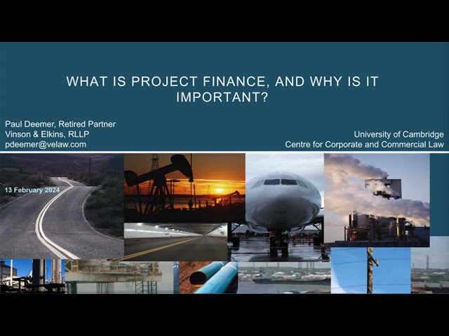 'What is Project Finance, and Why is it Important?': 3CL Seminar (audio)