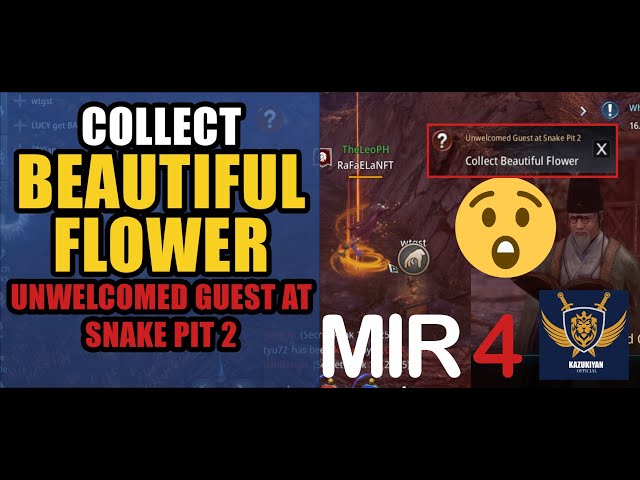 Collect Beautiful Flower "Unwelcomed Guest at Snake Pit 2" Guide | MIR4 Request Walkthrough #MIR4