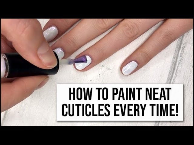 How to Paint Cuticles Perfectly EVERY TIME! | xameliax
