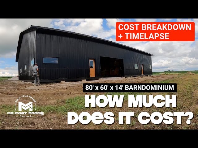 Barndominium Cost Breakdown + Full Timelapse | 80' x 60' x 14'