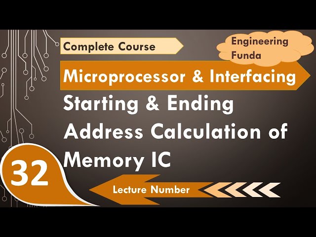 Starting and ending address calculation of memory IC, Memory interfacing in 8085