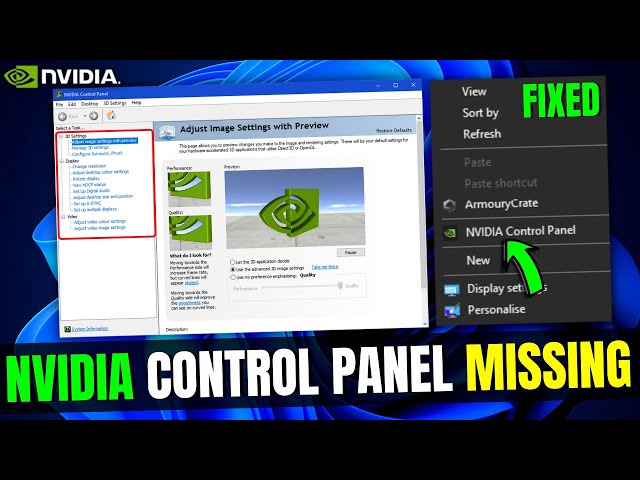 NVIDIA Control Panel Display Settings Missing (Windows 11) | Nvidia Control Panel Not Showing | 2024
