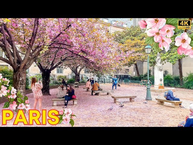 Paris, France 🇫🇷 - Paris Spring 2024 | Paris Printemps Walk 4K | Relaxing Walk (▶1h02 min)