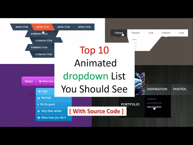 Top 10 Animated Dropdown List You Should See | With Source Code In the Description