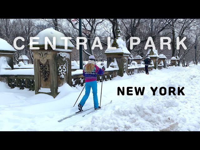 [4K] 🇺🇸 NYC Walking in the Snow - Central Park in Manhattan, Feb. 02  2021.
