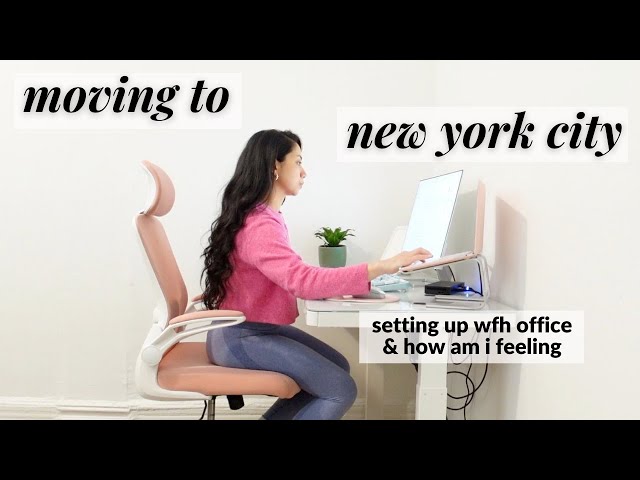 MOVING TO NYC ALONE AT 33 (vol. 7) // work from home office set up, neighbors note & girls night out