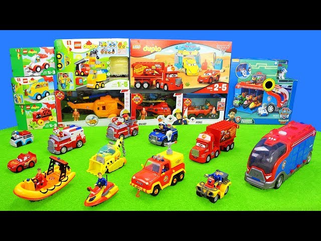 Spielzeug: Feuerwehrmann Sam, Lego Duplo & Paw Patrol | Spielzeugautos Kinderspielzeugset Unboxing
