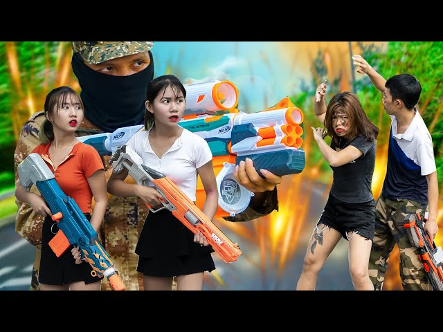 Xgirl Nerf Films: Detective SEAL X Girl Warriors Nerf Guns Fight Destroy Alibaba Gang
