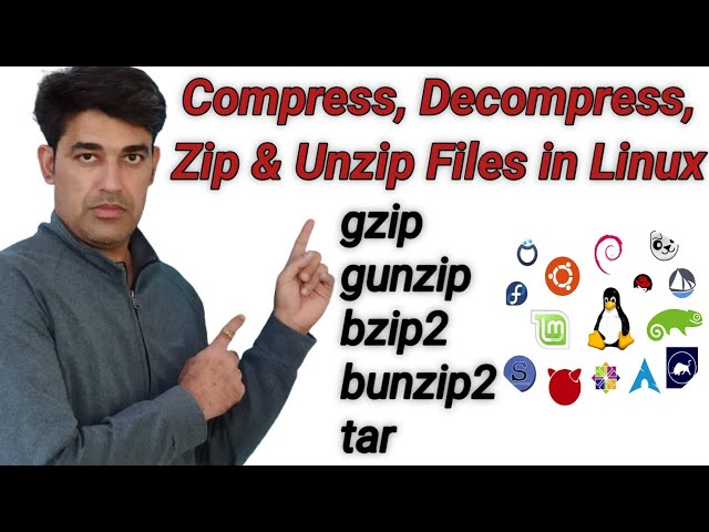 Compress, Decompress, Zip & Unzip files in Linux || gzip, gunzip, bzip2, bunzip2 & tar Commands