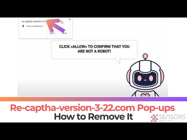 Re-captha-version-3-22.com Pop-up Notifications Virus - Removal