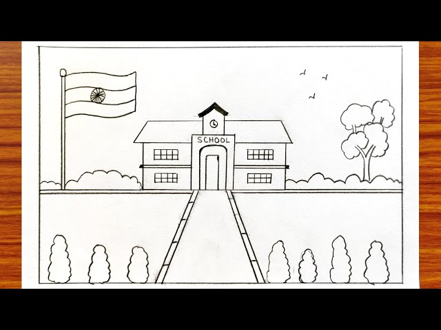 Republic Day School Celebration Sketch | Republic Day drawing competition | Republic Day in school