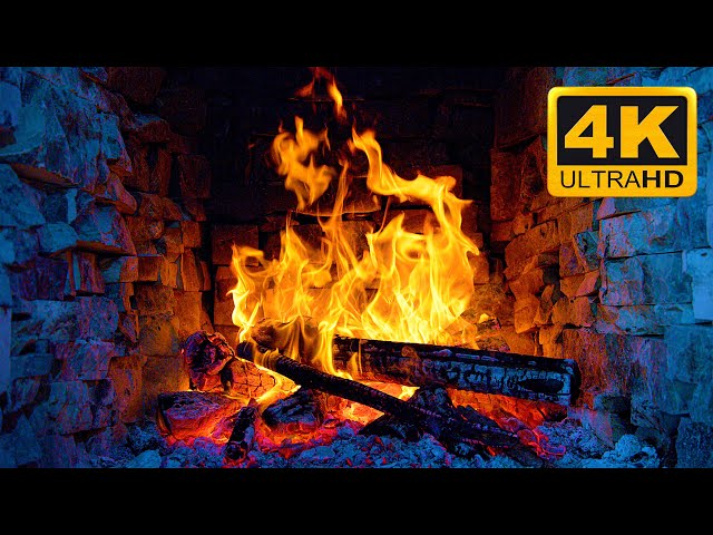 Cozy Fireplace & Crackling Fire Sounds for Sleep, Relaxation, Study | Relaxing Fireplace 4K 3 Hours