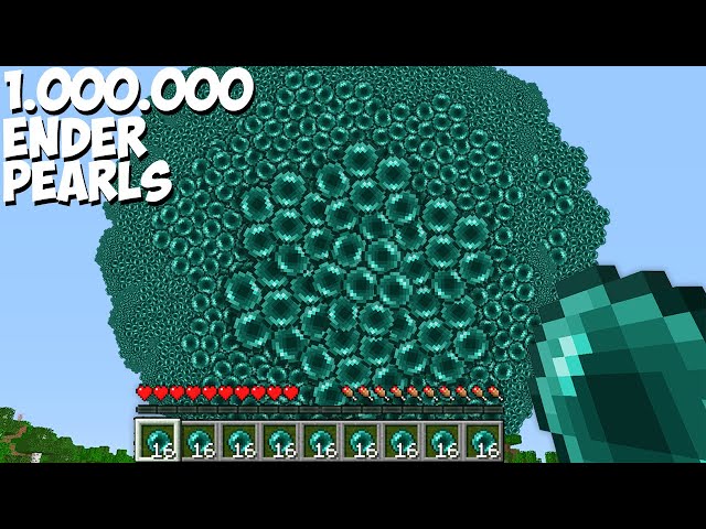 What HAPPEN if THROW 1.000.000 ENDER PEARLS at once in Minecraft ? ENDLESS TELEPORT !