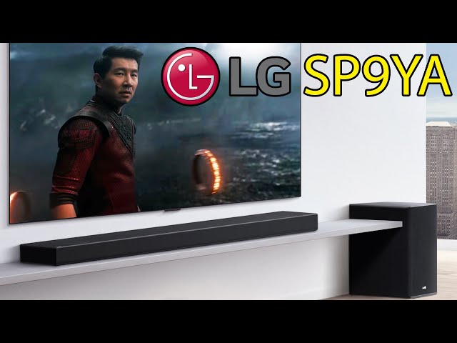 LG SP9YA Review 2021 & Sound Test 5.1.2 Wireless Soundbar Dolby Atmos / Vision & Google Assistant