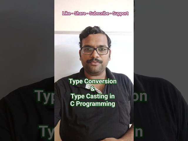Difference between Type Conversion & Type Casting in C Programming #cprogramming