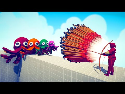4 DIFFERENT SIZE OF OCTOPUS vs EVERY GOD - Totally Accurate Battle Simulator TABS