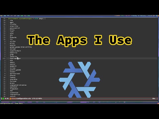 The Apps I use ft. NixOS