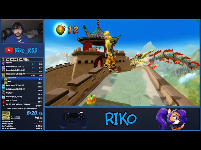 Crash Bandicoot N. Sane Trilogy Speedrun | Crash 3 (108%) in 2:08:34 by Riko