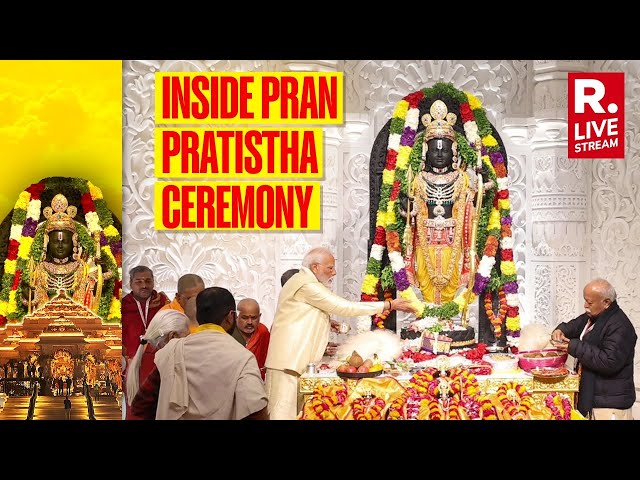 Inside The One Hour Long Pran Pratishtha Ceremony Of Ram Lalla | PM Modi  | Ayodhya Ram Mandir