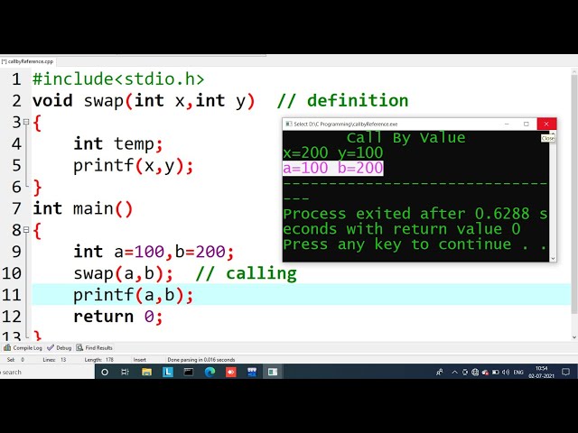 call by value program in c | learn coding