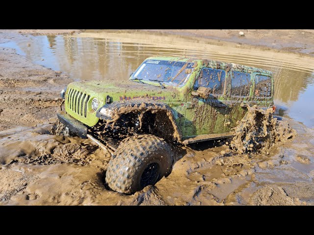HUGE Jeep Axial SCX6 ... Kneading spring mud! ...RC OFFroad 4x4