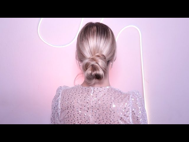 LOW BUN WITHOUT BOBBY PINS FOR LONG HAIR