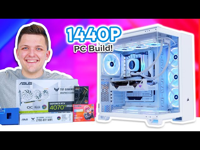 Building an All-White 1440p Gaming PC! 😄 [Full Build Guide - ft. Corsair 6500X]