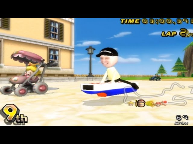 i got my own character and noises on mario kart wii