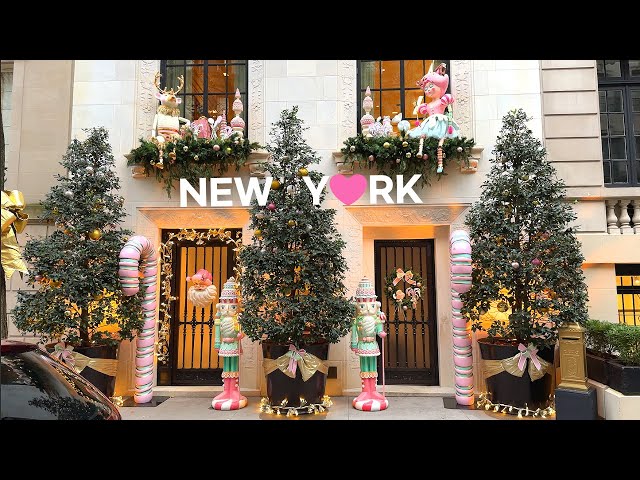 [4K]🇺🇸NYC Christmas Walk🧑‍🎄: Luxurious Madison Ave. holiday decoration🎀✨🎄/ Serendipity 3🍨Dec. 2023