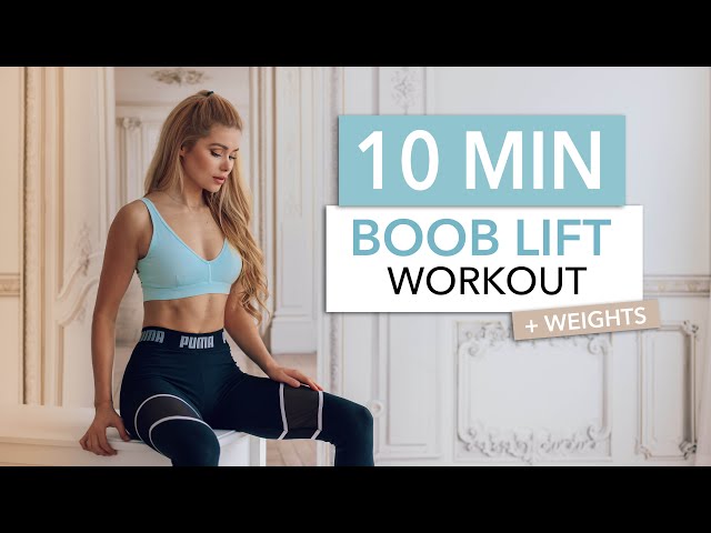 10 MIN BOOB LIFT - B(r)east mode: ON .. Chest Workout for men & women / with weights I Pamela Reif