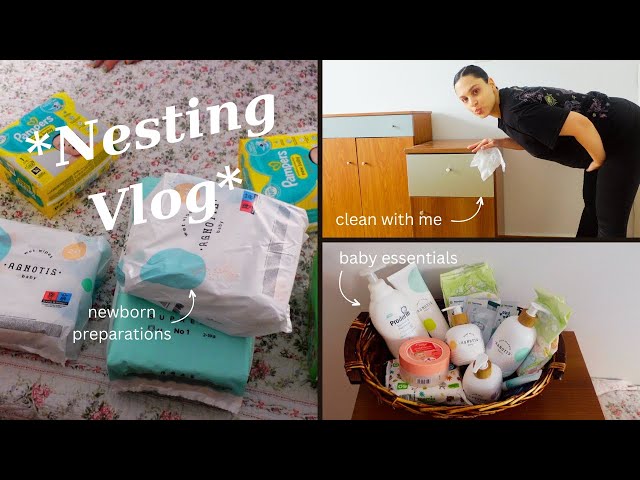 Nest With Me 🧡🧸 cleaning, organising and preparing baby's room