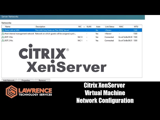 Citrix XenServer Tutorial: Virtual Machine Network Configurations