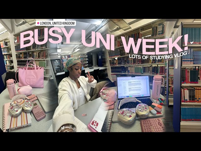 study vlog 🖇️ managing busy uni days,  productive study tips, student success at college 2024