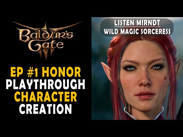 Wild Magic Sorceress! Honor Mode Playthrough EP #1 BG3 Baldur's Gate 3