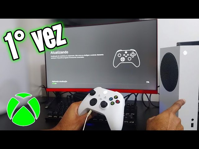 TURNING ON THE XBOX SERIES S FOR THE FIRST 1ST TIME (microsoft new xbox series s pt-br)
