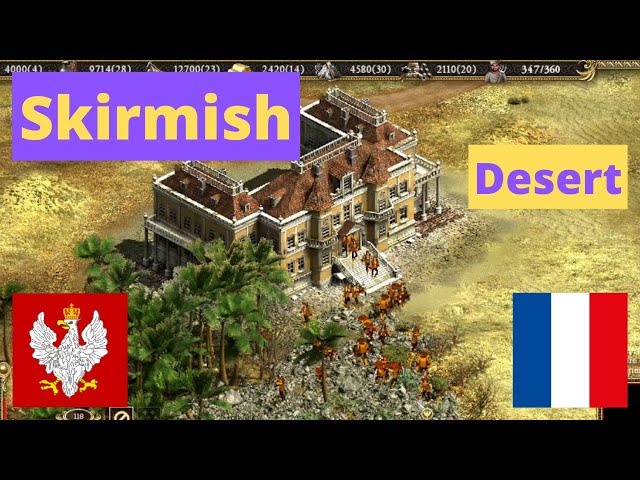 Cossacks 2 Skirmish: Desert | Poland vs France | Very Hard