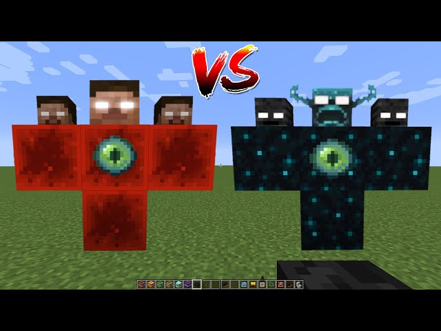 what if you create a WARDEN GOLEM vs HEROBRINE BOSS in MINECRAFT (part 41)