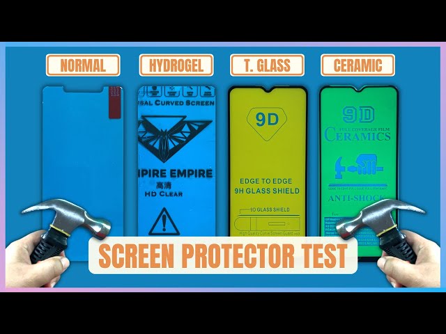 Normal / Hydrogel / Glass / Ceramic Screen Protector COMPARISON and DURABILITY Test